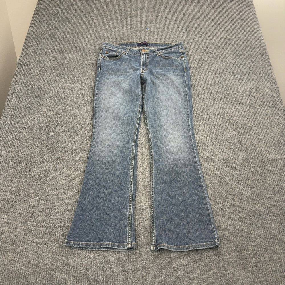 Levis 518 Superlow Jeans Womens 11 Blue Cotton Blend Flare Low Rise‎ Y2K Style